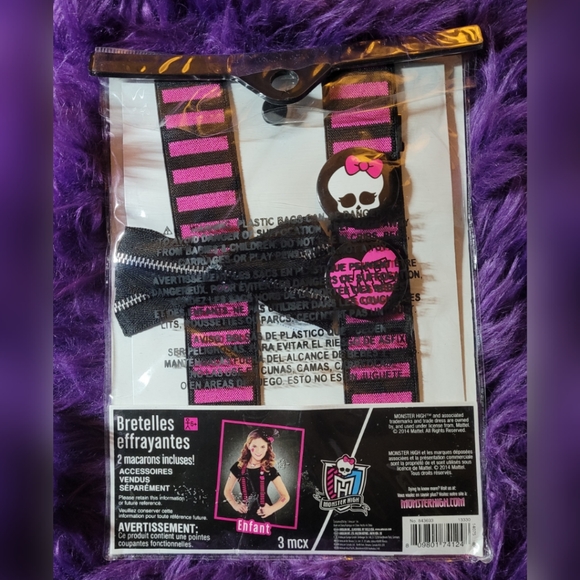 Monster High 3 Piece Creeperific Suspenders - Picture 3 of 4